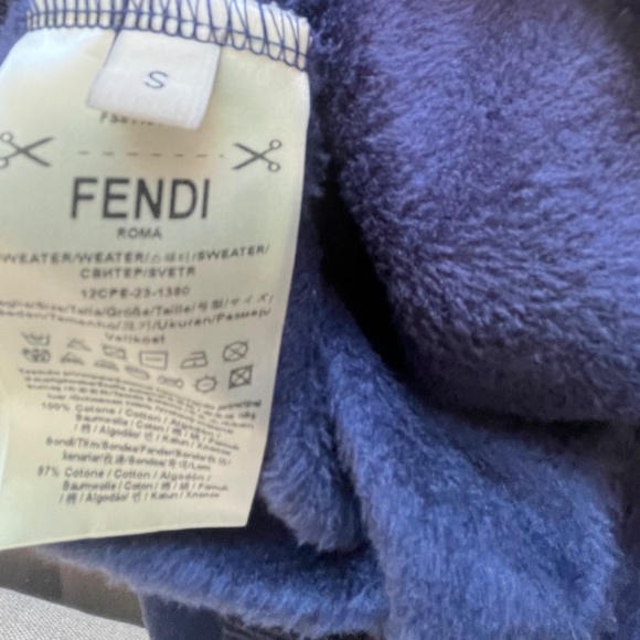 Fendi Navy Cropped hoodie - Picture 4 of 7